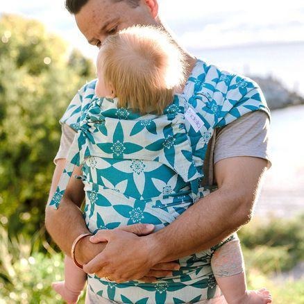 Fidella Fly Tai - MeiTai babycarrier Limited Edition Blossom Ocean Blue (New Size - From 4months) - Meh Dai - Fidella - Afterpay - Zippay Carry Them Close