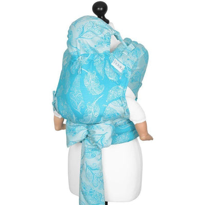 Fidella Fly Tai - MeiTai babycarrier Feather Rain - scuba blue (Baby +) - Meh Dai - Fidella - Afterpay - Zippay Carry Them Close
