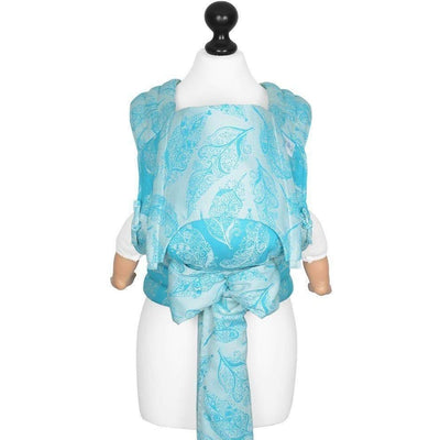 Fidella Fly Tai - MeiTai babycarrier Feather Rain - scuba blue (Baby +) - Meh Dai - Fidella - Afterpay - Zippay Carry Them Close