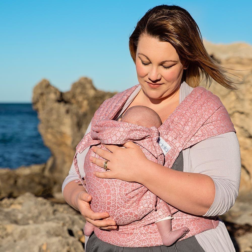 Fidella Fly Tai - MeiTai babycarrier Limited Edition Mosaic Soft Coral (Baby Size - From Birth) - Meh Dai - Fidella - Afterpay - Zippay Carry Them Close