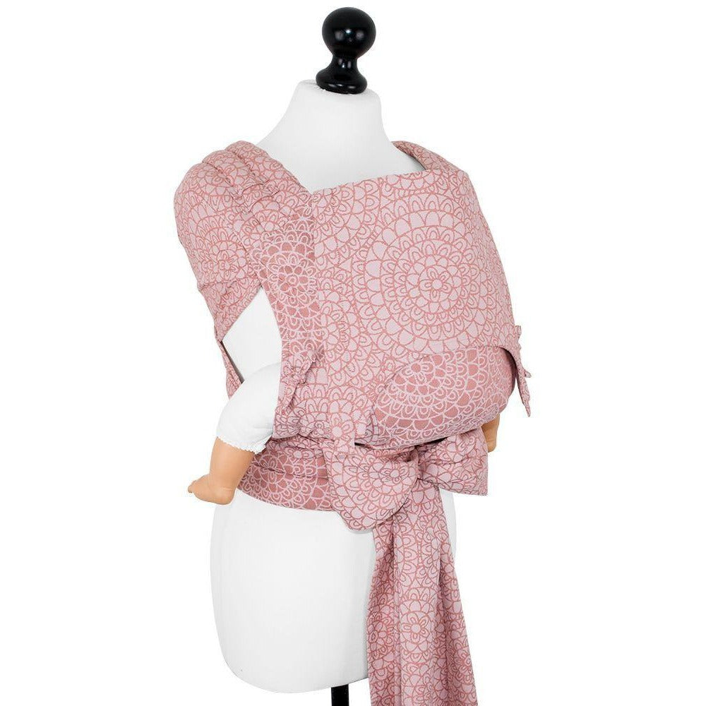 Fidella Fly Tai - MeiTai babycarrier Limited Edition Mosaic Soft Coral (Baby Size - From Birth) - Meh Dai - Fidella - Afterpay - Zippay Carry Them Close