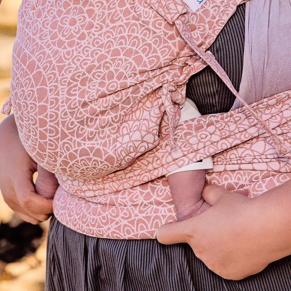 Fidella Fly Tai - MeiTai babycarrier Limited Edition Mosaic Soft Coral (Baby Size - From Birth) - Meh Dai - Fidella - Afterpay - Zippay Carry Them Close