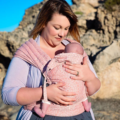 Fidella Fly Tai - MeiTai babycarrier Limited Edition Mosaic Soft Coral (Baby Size - From Birth) - Meh Dai - Fidella - Afterpay - Zippay Carry Them Close