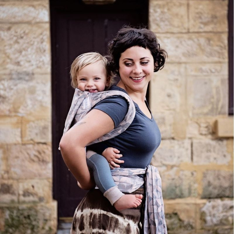 Fidella Fly Tai - MeiTai babycarrier Kaleidoscope Sand (Baby Size - From Birth) - Meh Dai - Fidella - Afterpay - Zippay Carry Them Close