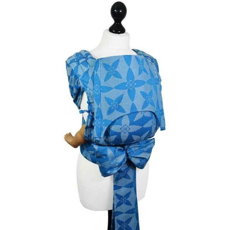 Fidella Fly Tai - MeiTai babycarrier Blossom Blue (Baby Size from Birth) - Meh Dai - Fidella - Afterpay - Zippay Carry Them Close
