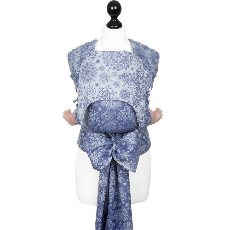 Fidella Fly Tai (MeiTai) - Iced Butterfly Pearl Blue (Baby Size - From Birth) - Meh Dai - Fidella - Afterpay - Zippay Carry Them Close