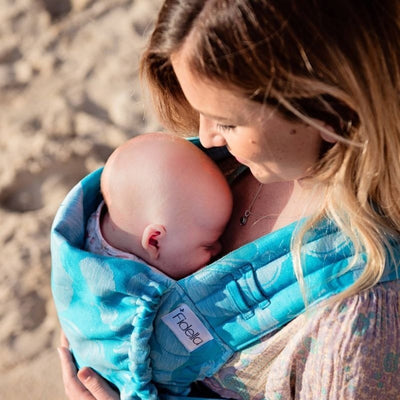 Fidella Fly Tai - MeiTai babycarrier Limited Edition- Sirens -blue linen (Baby Size from Birth) - Meh Dai - Fidella - Afterpay - Zippay Carry Them Close