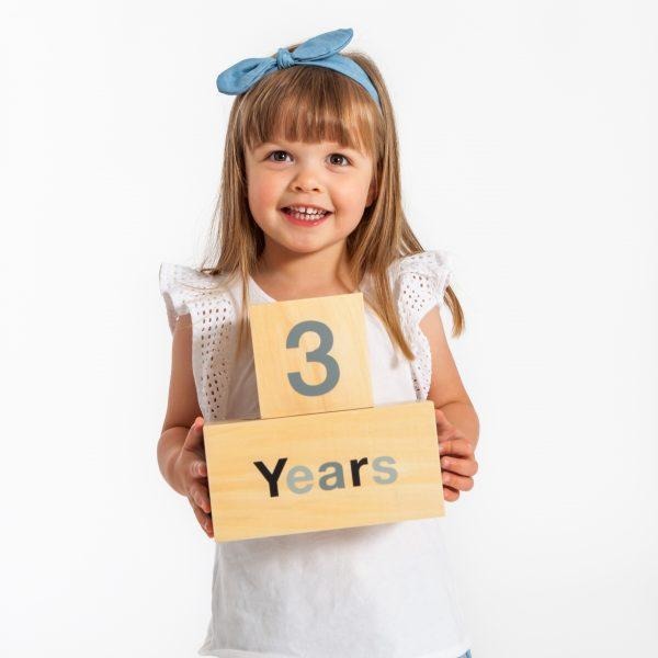 All4Ella Milestone Blocks - Black (wood) - Gift - All4Ella - Afterpay - Zippay Carry Them Close