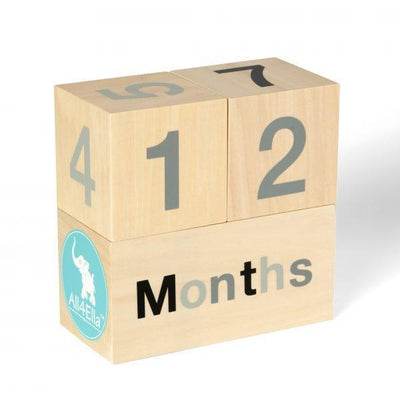 All4Ella Milestone Blocks - Black (wood) - Gift - All4Ella - Afterpay - Zippay Carry Them Close