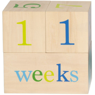 All4Ella Milestone Blocks - Boy (wood) - Gift - All4Ella - Afterpay - Zippay Carry Them Close