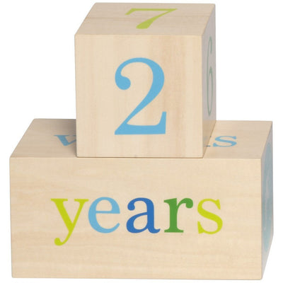 All4Ella Milestone Blocks - Boy (wood) - Gift - All4Ella - Afterpay - Zippay Carry Them Close