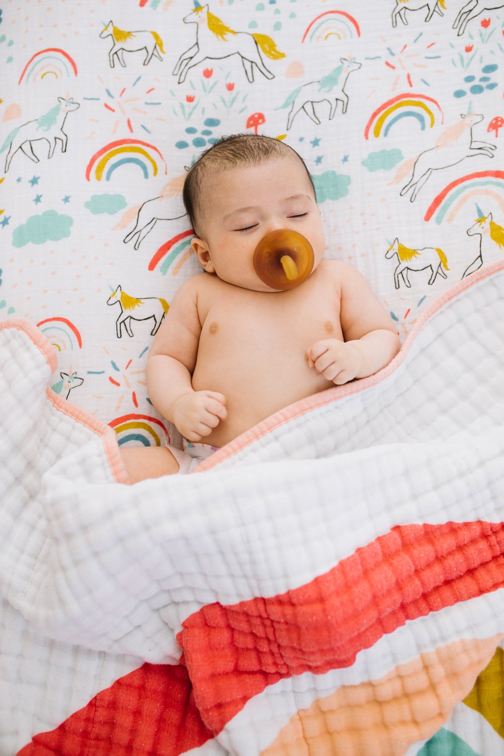 Clementine Kids - Muslin Cot Sheet - Unicorn Land
