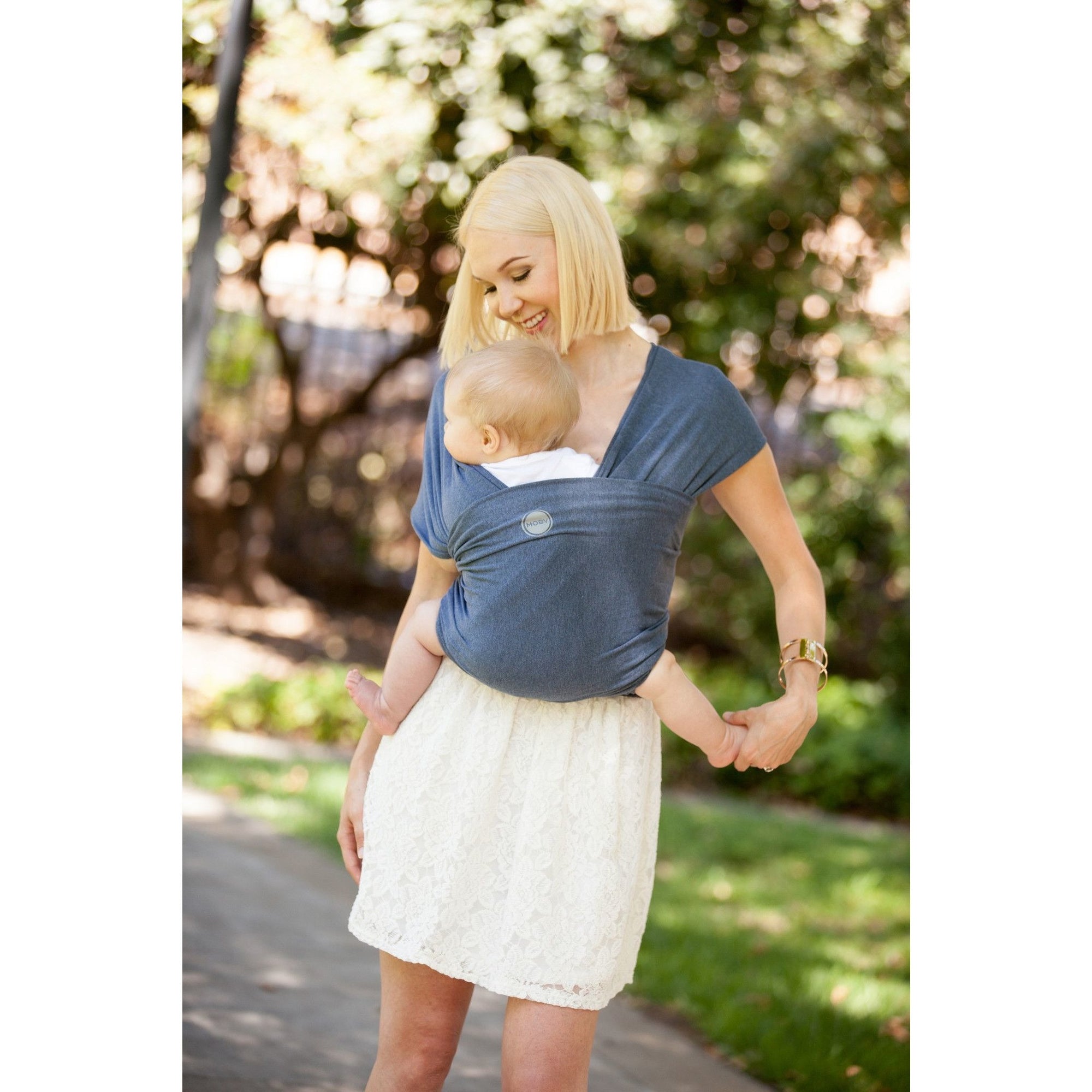 Moby Wrap Bamboo - Denim, , Stretchy Wrap, Moby, Carry Them Close - 1