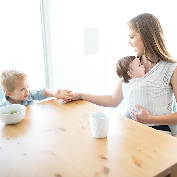 Ergobaby Lightweight Aura Stretchy Wrap - Grey Stripes - Stretchy Wrap - Ergobaby - Afterpay - Zippay Carry Them Close