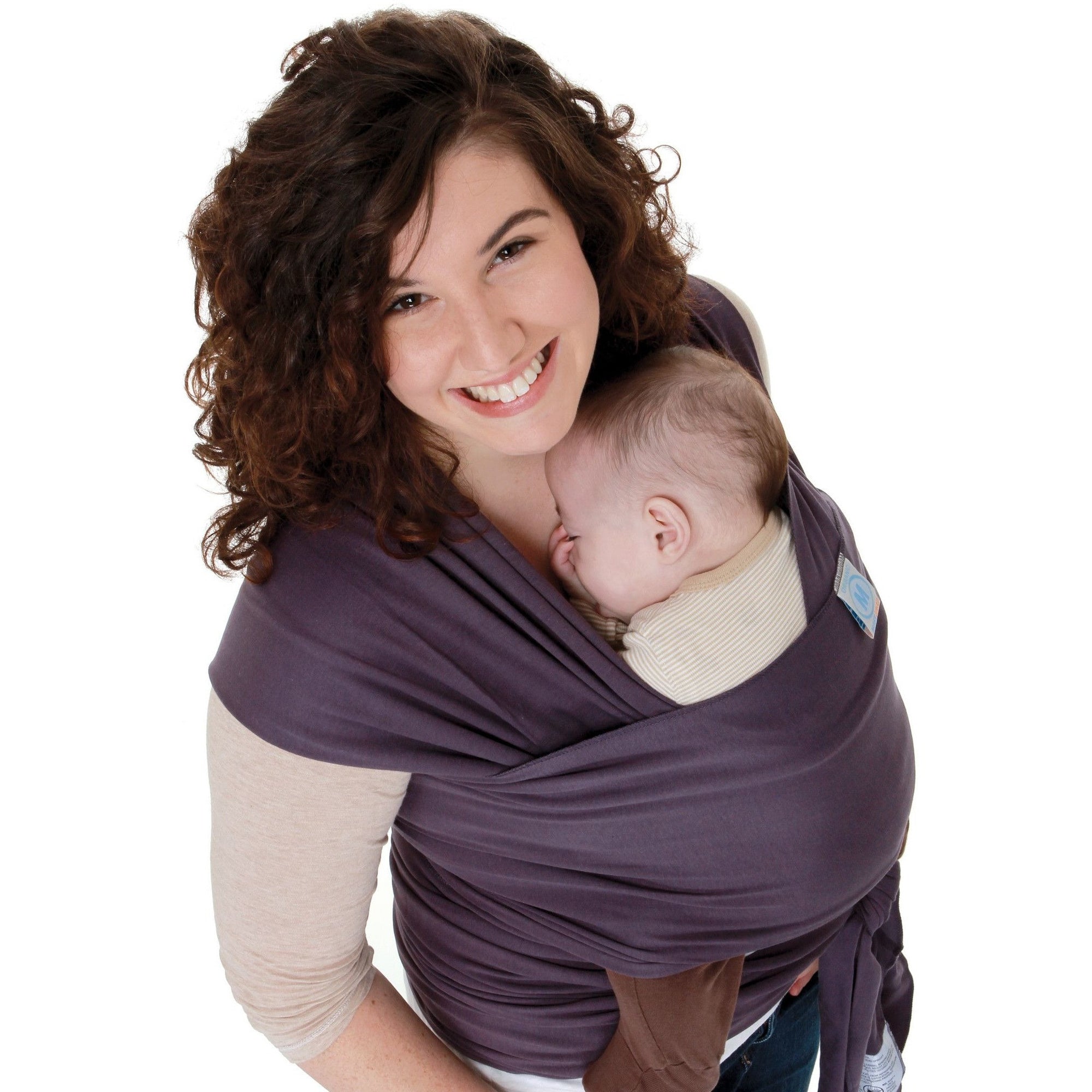Moby Wrap Organic - Eggplant, , Stretchy Wrap, Moby, Carry Them Close - 2