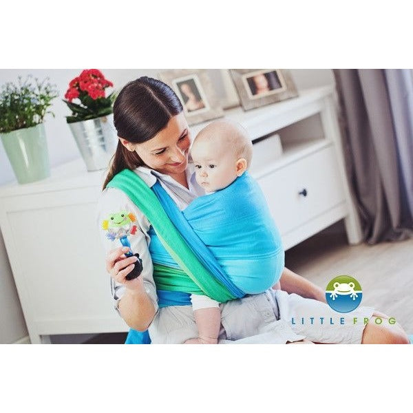 Little Frog Woven Wrap - Marine Opal - Woven Wrap - Little Frog - Afterpay - Zippay Carry Them Close