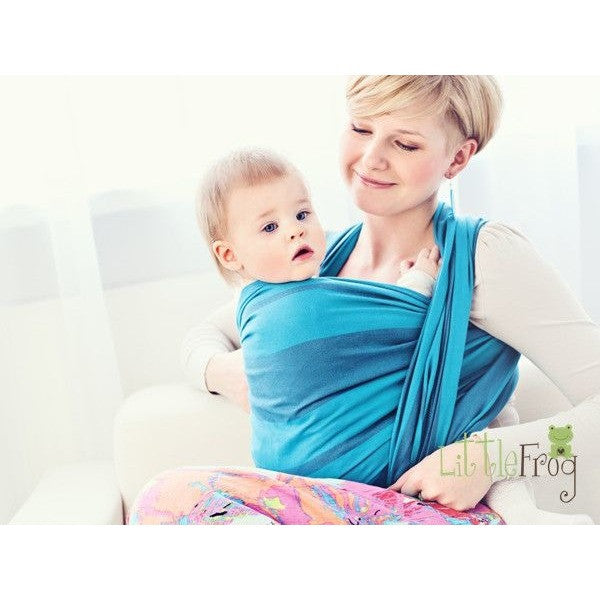 Little Frog Woven Wrap - Marine Topaz - Woven Wrap - Little Frog - Afterpay - Zippay Carry Them Close