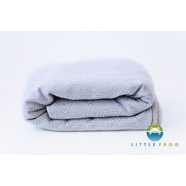 Little Frog Woven Wrap - Jacquard Grey Cube - Woven Wrap - Little Frog - Afterpay - Zippay Carry Them Close