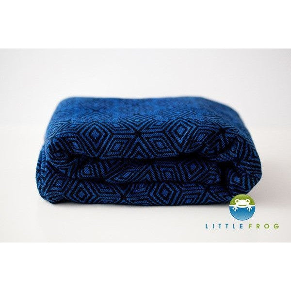Little Frog Woven Wrap - Jacquard Indigo Cube - Woven Wrap - Little Frog - Afterpay - Zippay Carry Them Close