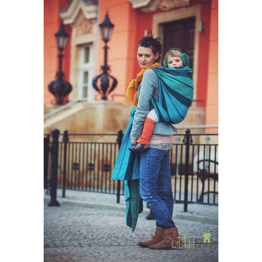 Little Frog Woven Wrap - Chrysocolla - Woven Wrap - Little Frog - Afterpay - Zippay Carry Them Close