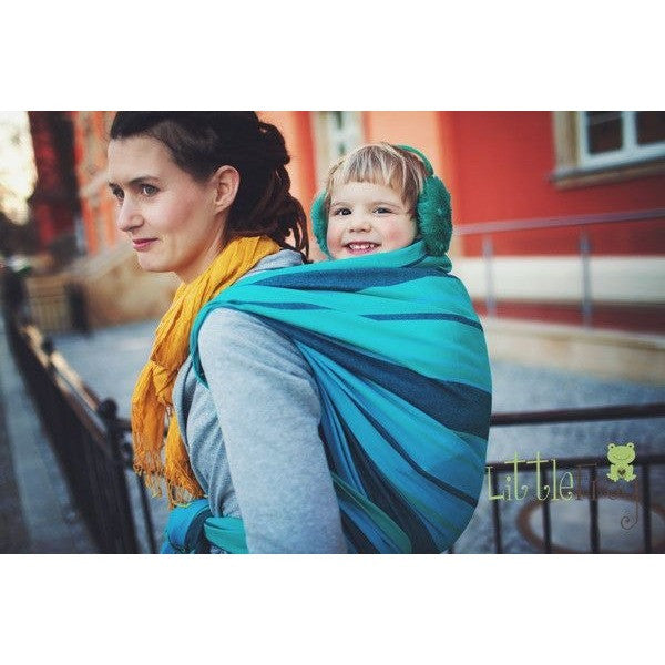 Little Frog Woven Wrap - Chrysocolla - Woven Wrap - Little Frog - Afterpay - Zippay Carry Them Close