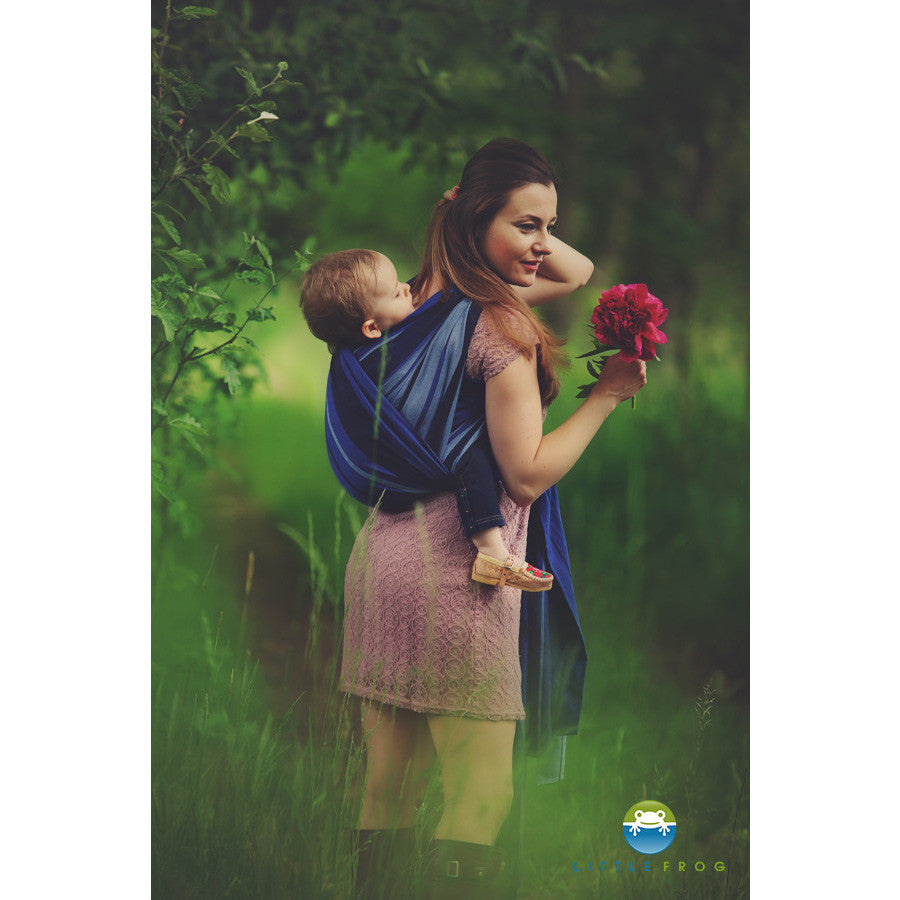 Little Frog Woven Wrap - Dark Kyanite - Woven Wrap - Little Frog - Afterpay - Zippay Carry Them Close