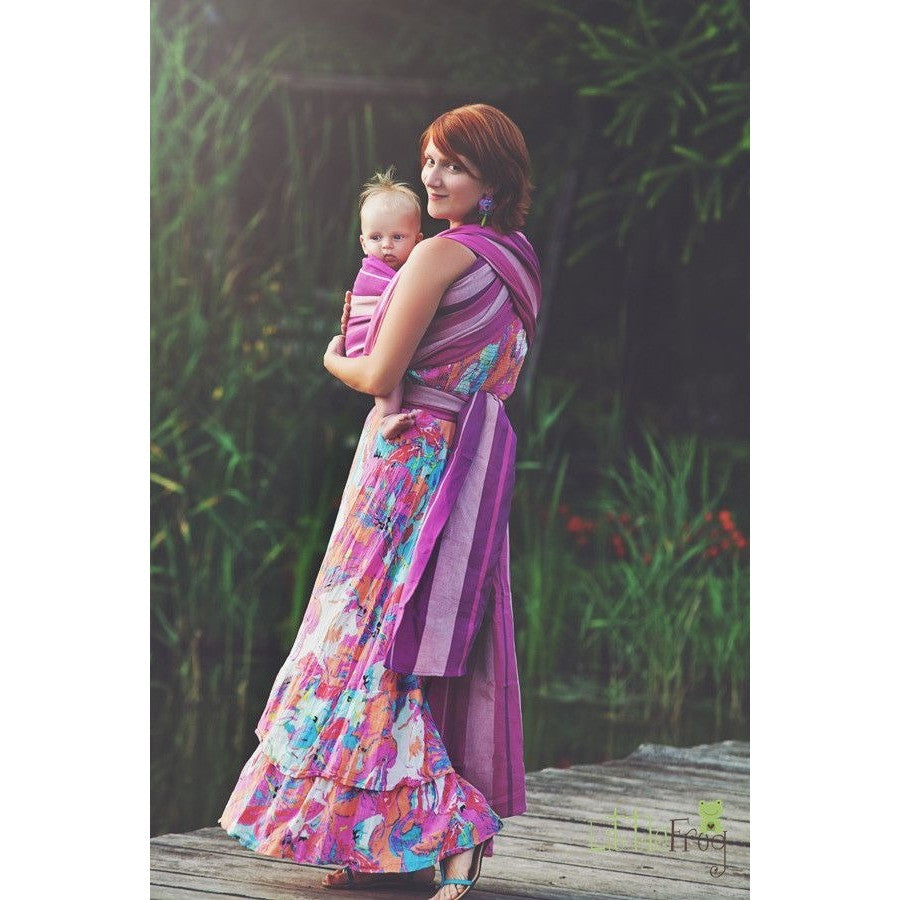 Little Frog Woven Wrap - Linen Amethyst - Woven Wrap - Little Frog - Afterpay - Zippay Carry Them Close