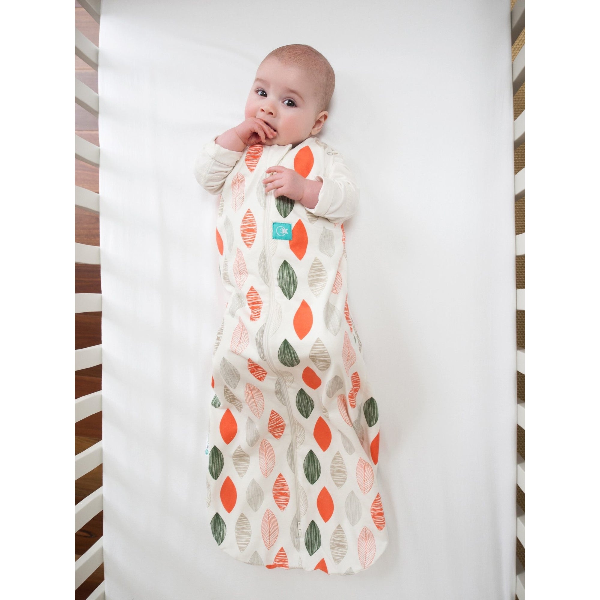 ErgoPouch - ErgoCocoon Autumn / Spring Swaddle & Sleeping Bag (1TOG) - Blush Leaf, , Swaddle, ErgoCocoon, Carry Them Close - 2