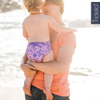 Fidella - All In One Cloth Nappy - Iced Butterfly violet - Cloth Nappies - Fidella - Afterpay - Zippay Carry Them Close