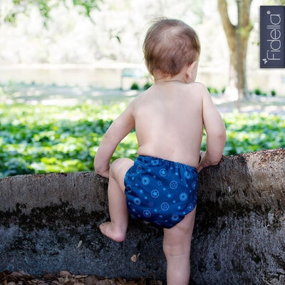 Fidella - All In One Cloth Nappy - Outer Space blue - Cloth Nappies - Fidella - Afterpay - Zippay Carry Them Close