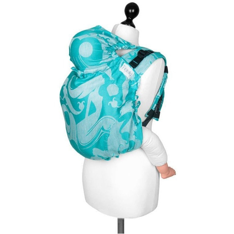 Fidella Onbuhimo back carrier - Limited Edition Sirens Blue Linen - Onbuhimo - Fidella - Afterpay - Zippay Carry Them Close