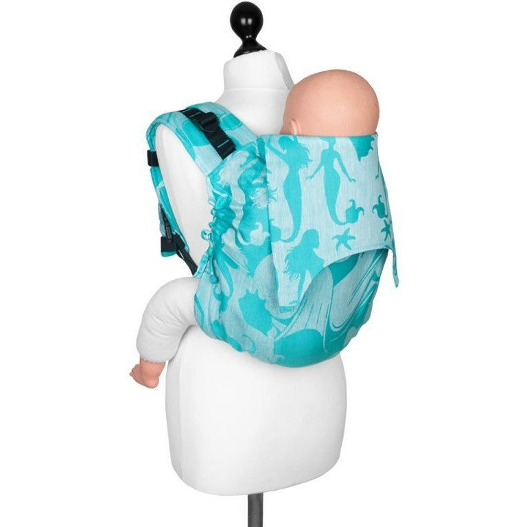 Fidella Onbuhimo back carrier - Limited Edition Sirens Blue Linen - Onbuhimo - Fidella - Afterpay - Zippay Carry Them Close