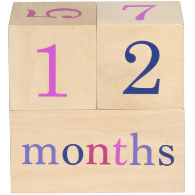 All4Ella Milestone Blocks - Girl (wood) - Gift - All4Ella - Afterpay - Zippay Carry Them Close