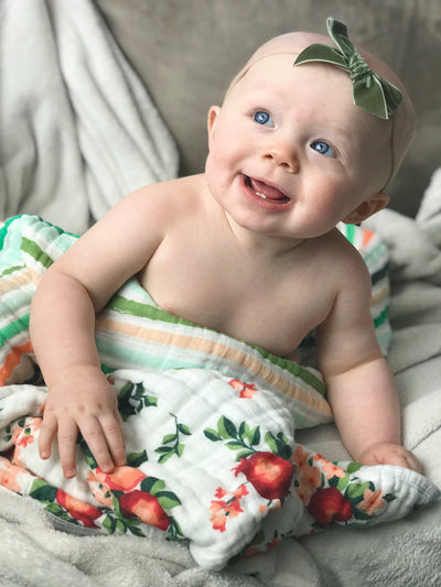 Bebe Au Lait - Muslin Snuggle Blanket - Ojai & Ribbon