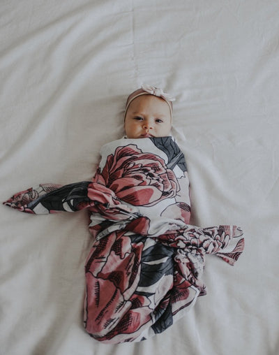Pop Ya Tot - Muslin Swaddle - The Perfect Peony