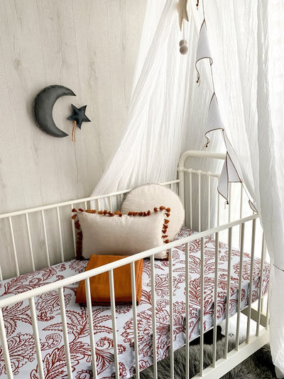 Pop Ya Tot - Cotton Muslin Cot Sheet - Imperial Jacobean