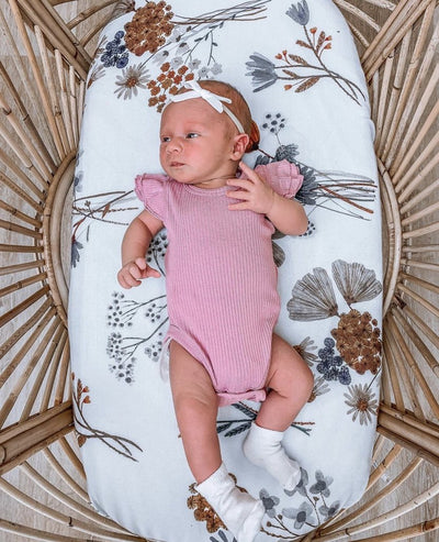 Pop Ya Tot - Cotton Muslin Cot Sheet - A Little Posy