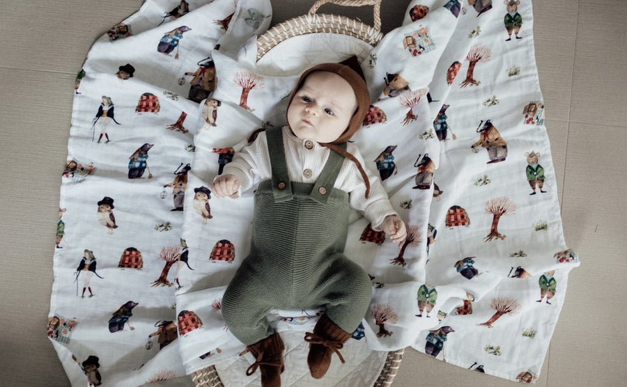 Snuggle Hunny Kids - Organic Muslin Wrap - Friends of the Forest
