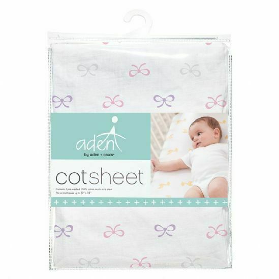 Aden and Anais - Aden by Aden + Anais - Cot Sheet Muslin - Lavender Lady