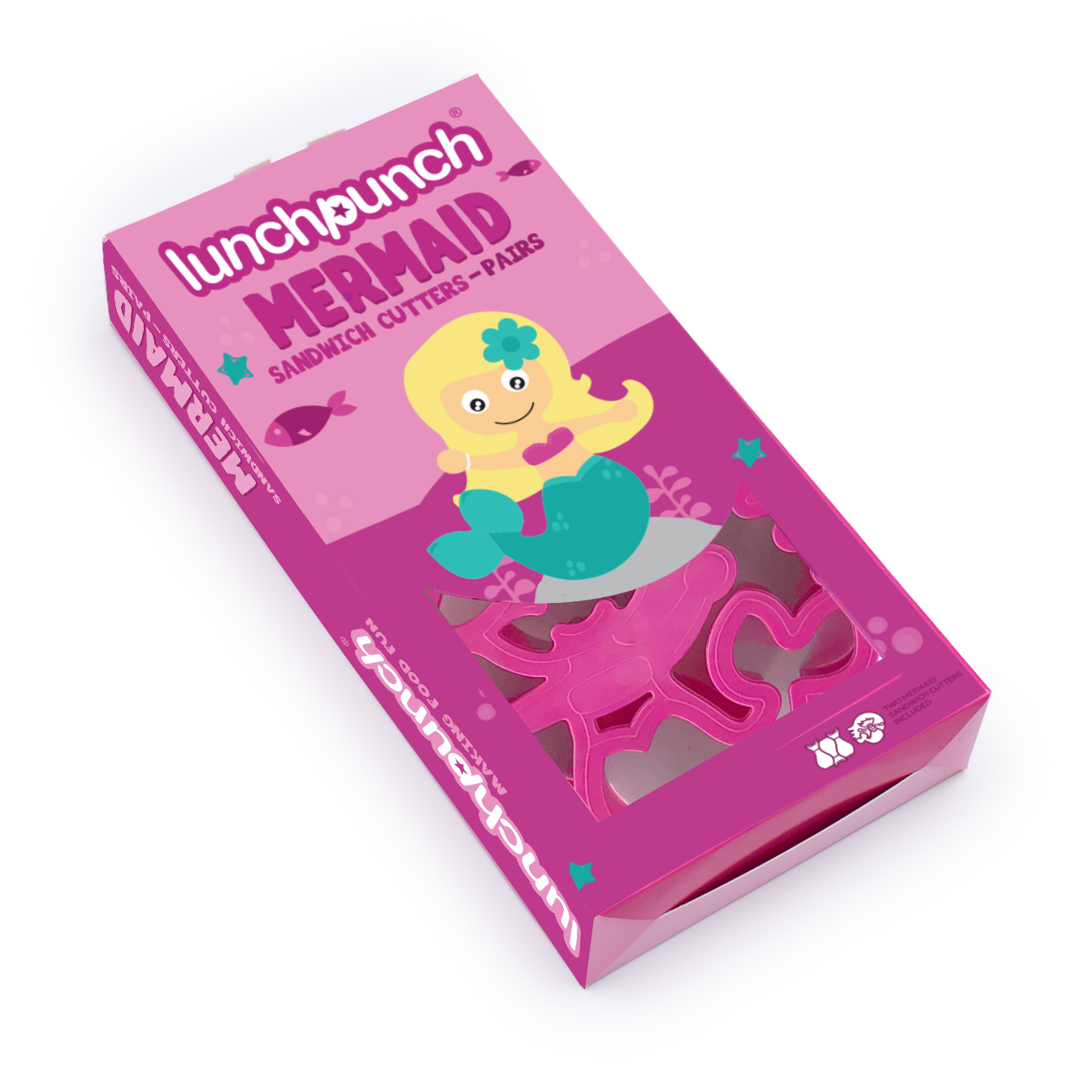 Lunch Punch Sandwich Cutters Pair - Mermaid