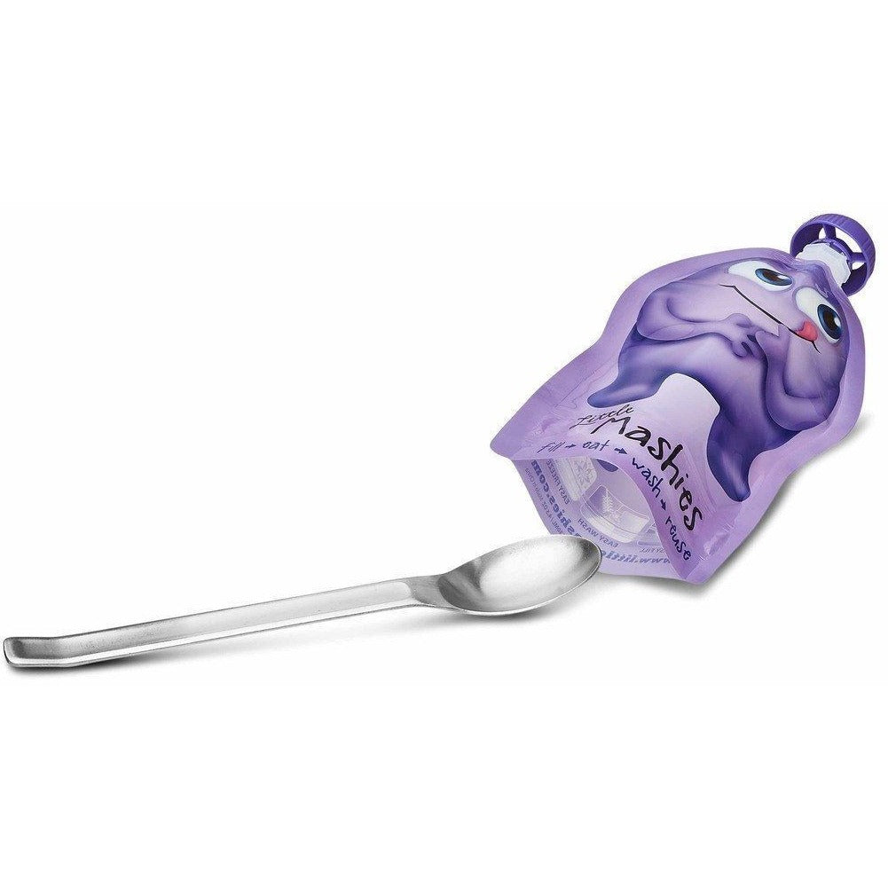 Little Mashies - Reusable Food Pouches 2PK (Purple) - Feeding - Little Mashies - Afterpay - Zippay Carry Them Close