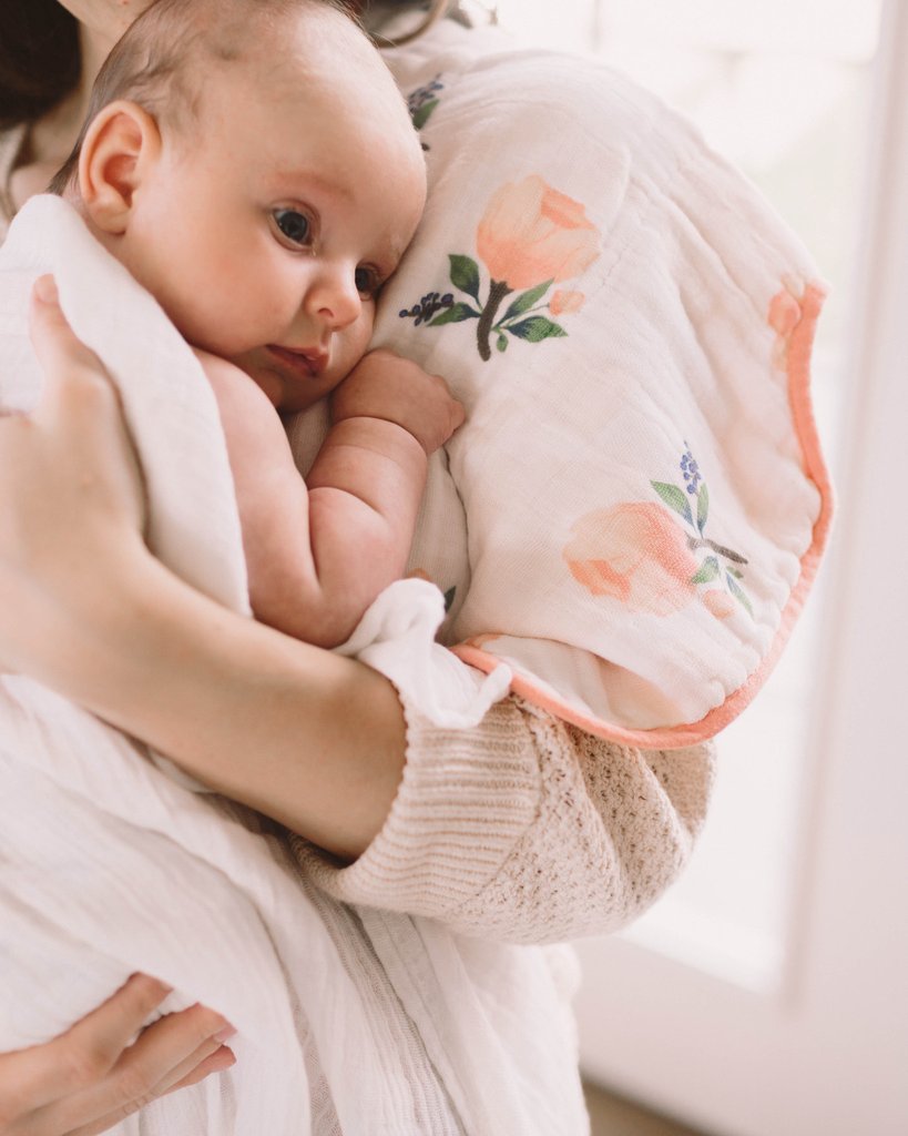 Little Unicorn - Burp Cloth - Watercolour Rose