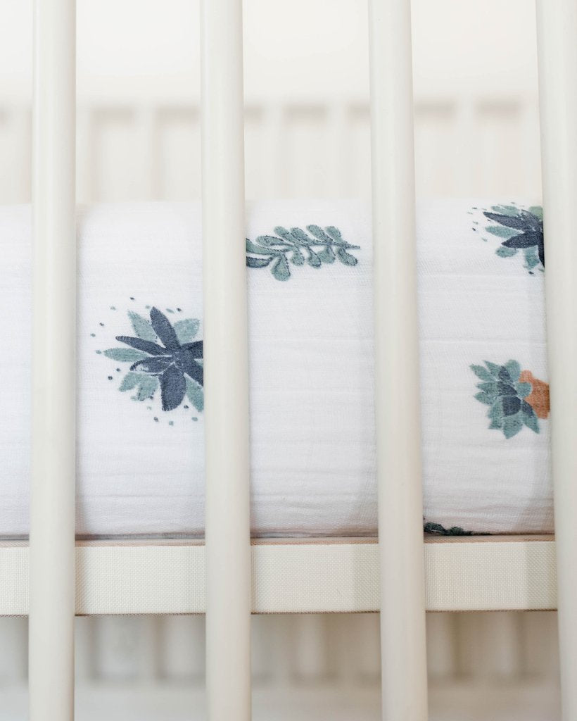 Little Unicorn - Cotton Muslin Cot Sheet - Prickle Pots