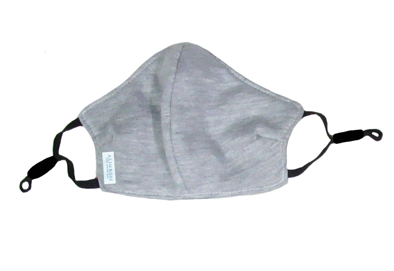Alimrose - Face Mask - 3 layer Cotton - Grey (Kids 8-16yrs)