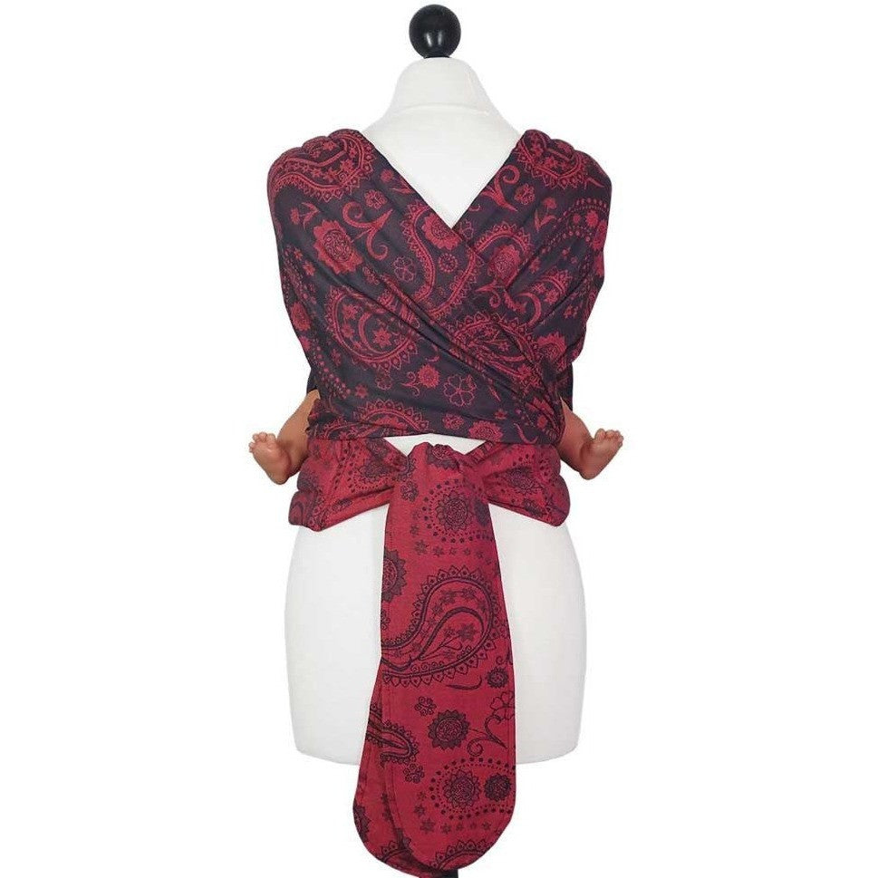 Fidella Fly Tai - MeiTai babycarrier Persian Paisley Hot Lava (New Size 3 months +), , Mei Tai, Fidella, Carry Them Close - 3