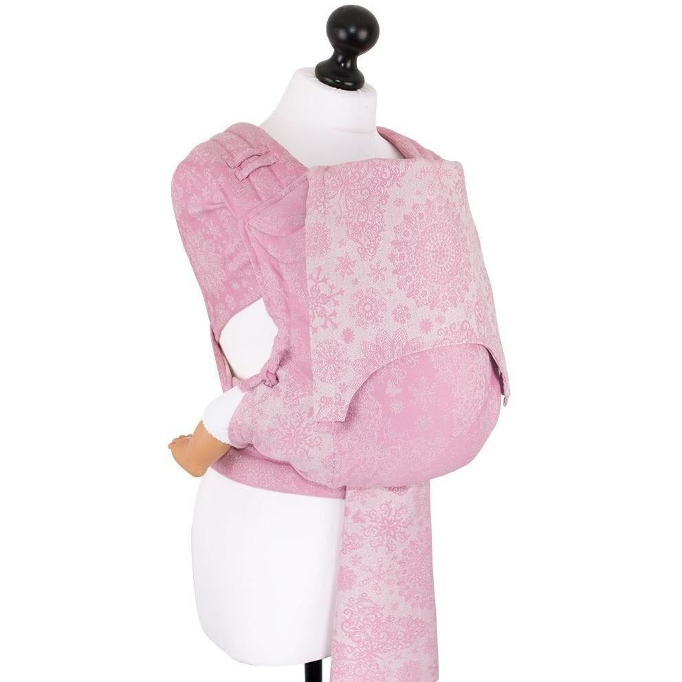 Fidella Fly Tai - MeiTai babycarrier Iced Butterfly Sparkling Rose (Baby Size - From Birth) - Meh Dai - Fidella - Afterpay - Zippay Carry Them Close