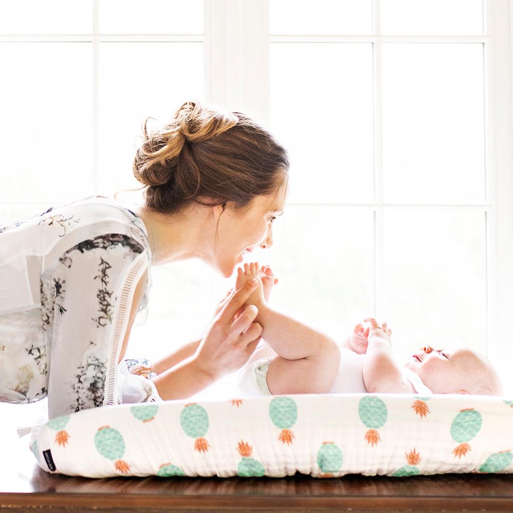 Bebe Au Lait - Changing Pad Cover - Oahu