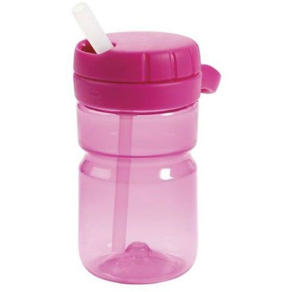 OXO TOT - Twist Top Straw Bottle Pink (350ml) - Feeding - OXO Tot - Afterpay - Zippay Carry Them Close