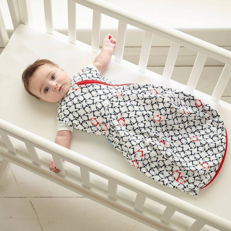 Grobag Newborn Plus Swaddle (Light Weight) - Penguin Pop Navy - swaddle - The Gro Company - Afterpay - Zippay Carry Them Close