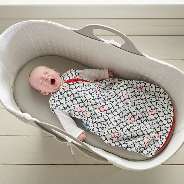 Grobag Newborn Plus Swaddle Light Weight Penguin Pop Navy Carry Them Close